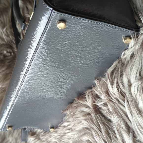 Kate Spade BEACON COURT JEANNE LEATHER HANDBAG LIKE NEW in SHADOW GRAY - Picture 4 of 9